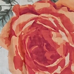 Paris Rose Butterfly Scarf Lightweight Floral Fashion Shawl Wrap 80x36